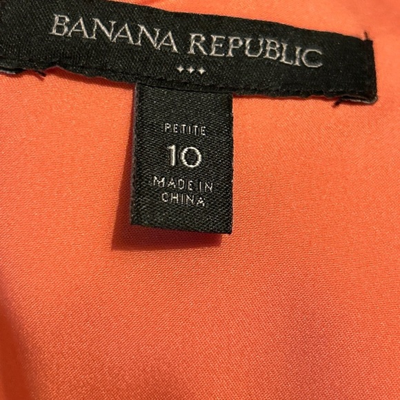 Banana Republic EUC Peach/Orange sleeveless sheath knee length dress, size 10. - Picture 6 of 6